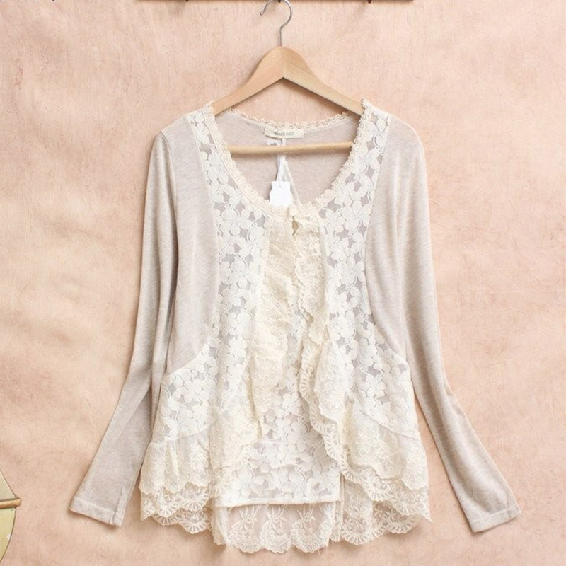 Embroidery Jersey - Frühling Mori Mädchen Süße Hemd Frauen