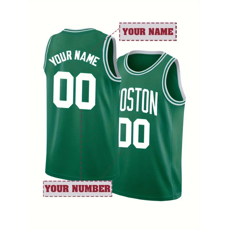 Embroidery Jersey - Benutzerdefinierter Name und Nummer, besticktes Basketball-Trikot