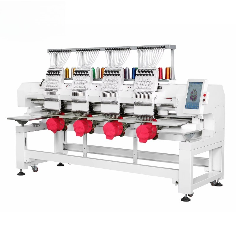 Embroidery Machine Computerized - Hochleistungsfähige computergesteuerte Vierkopf-Stickmaschine mit Multifunktion und