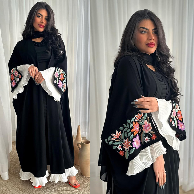 Embroidery Kaftan - Neu eingetroffen: Dubai Abaya, schwarzes Kleid,