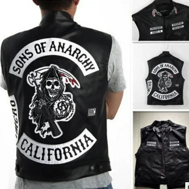 Embroidery Skirt - ABC123 Leder Herren Motorrad Cosplay Kostüm