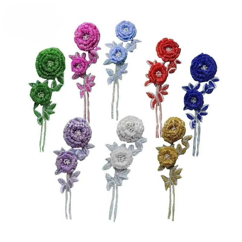 Embroidery Roses - NEUE mehrfarbige handgefertigte Rosenbrustblumen mit Perlen.