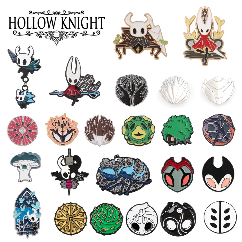 Embroidery Tulle - Hollow Knight Legierung Emaille-Broschen und Anstecknadeln,