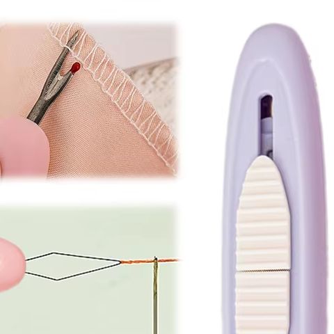 Embroidery Removal - 2-in-1-Nadelinfädler, Nahttrenner, 2-in-1-Nadeneinfädler, Nahttrenner, zum schnellen