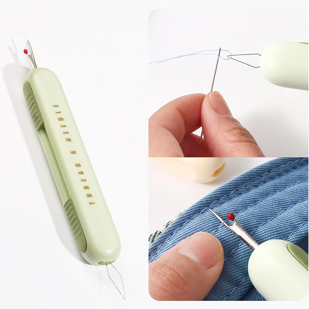 Embroidery Removal - 2-in-1-Nadeleinfädler, Nahttrenner, Einfädel- und Nahtentferner-Werkzeug zum