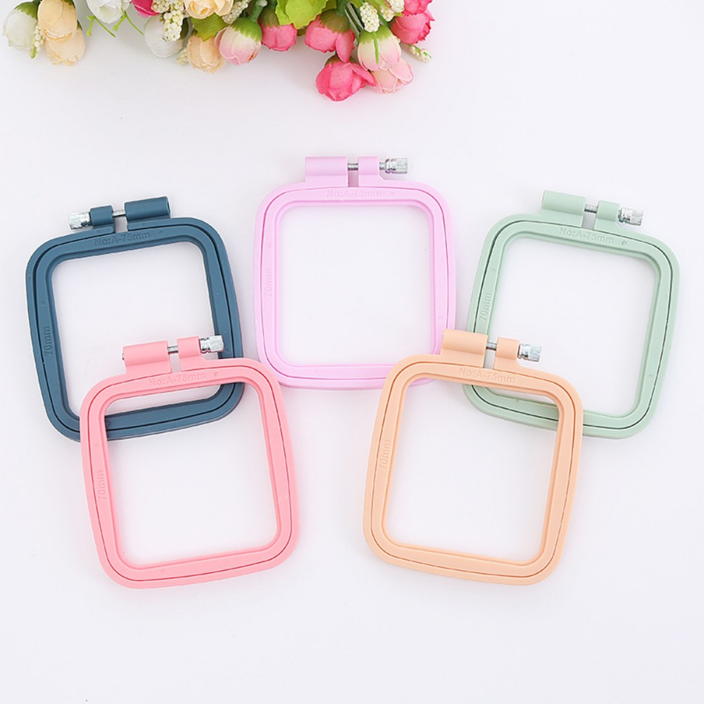 Embroidery Hoop Square - Oval/Quadratische Kunststoff Stickerei Hoops Rahmen Farbe