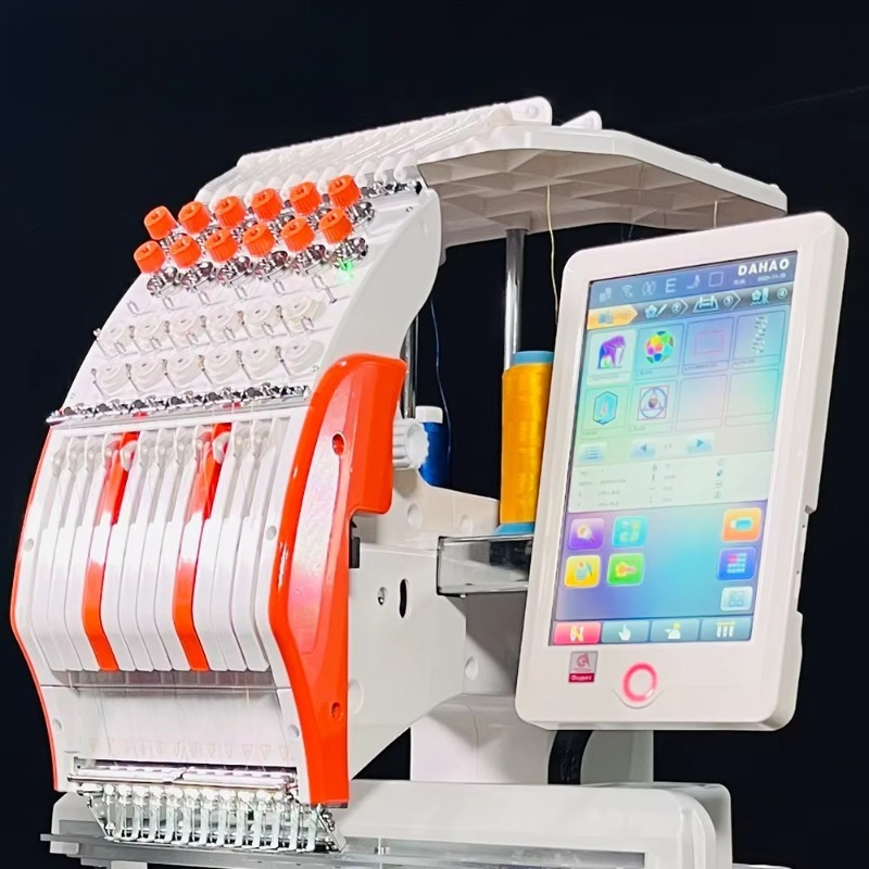 Embroidery Machine Computerized - Hochgeschwindigkeits-Hutstickmaschine Computergesteuerte 1-Kopf-Stickmaschine Mehrkopf-Stickmaschinen