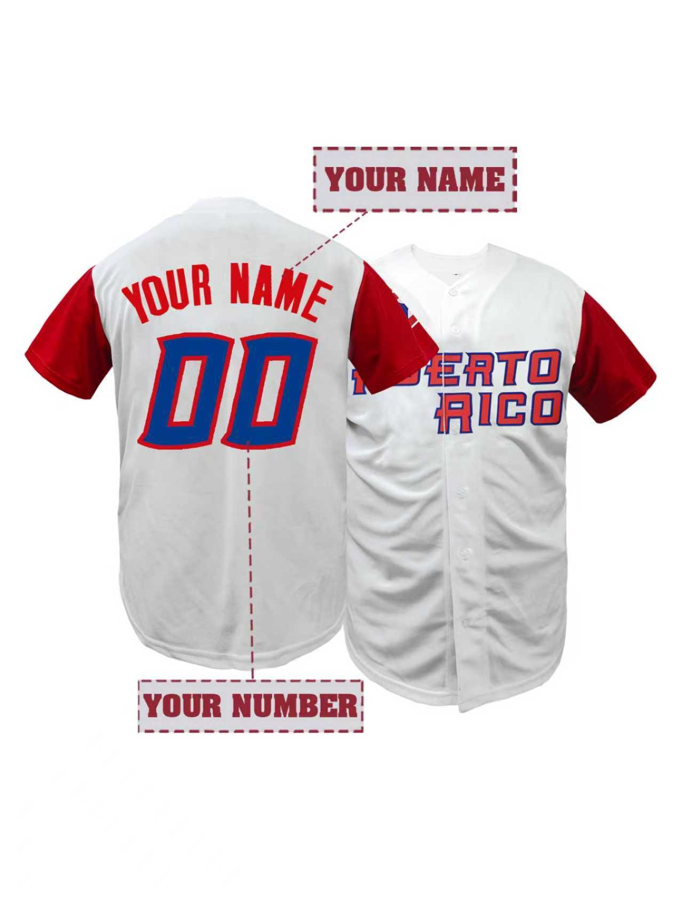 Embroidery Jersey - Personalisiertes Baseball-Trikot für Herren mit Namen