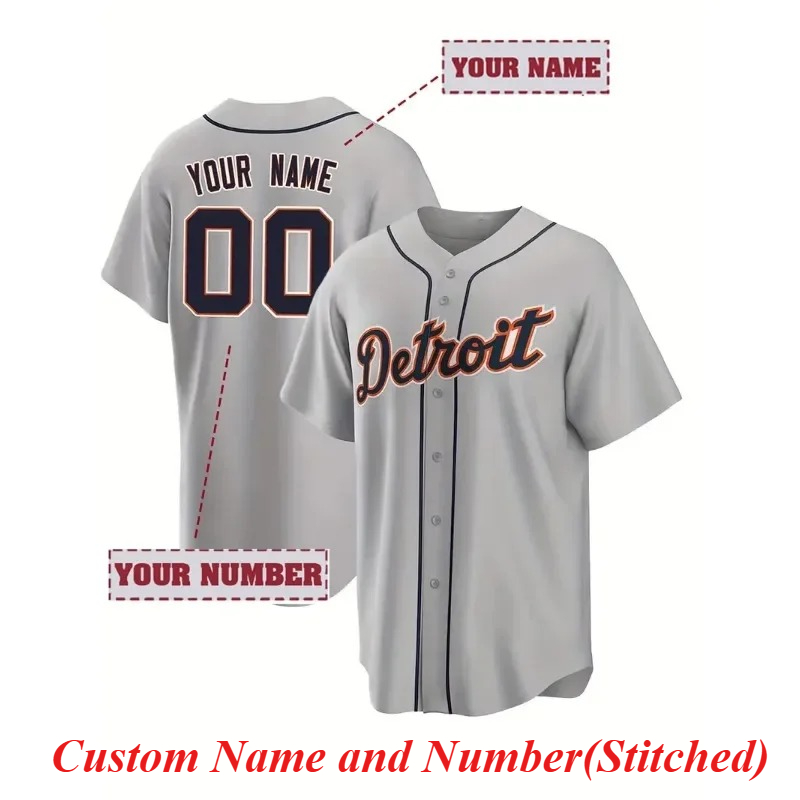 Embroidery Jersey - Personalisierter Name und Nummer Herren-Baseballtrikot mit
