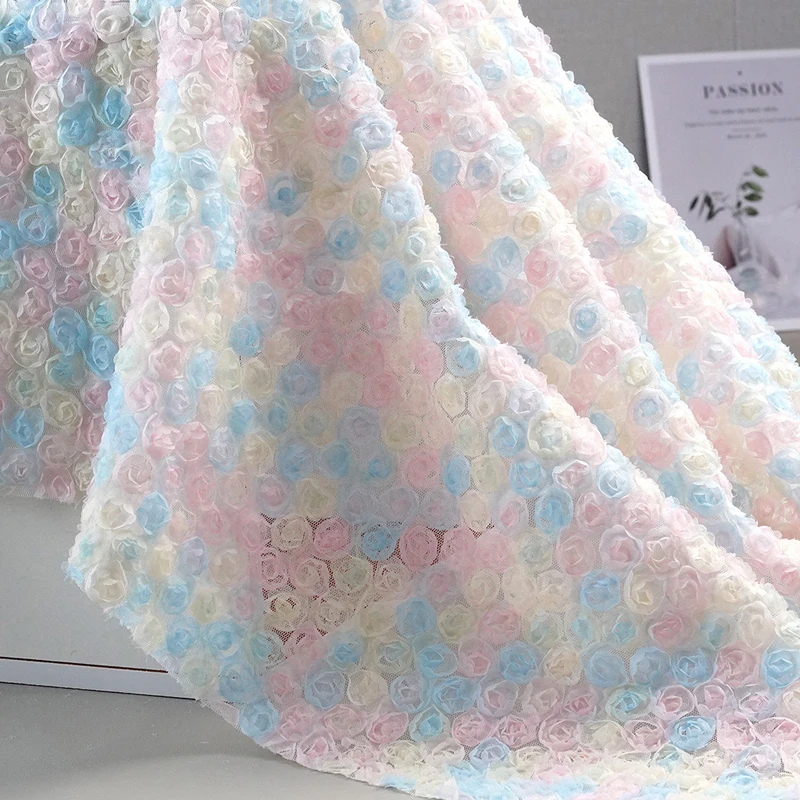 Embroidery Roses - Farbenfrohe 3D-Blumenstickerei-Bänder mit Ausgestanzten Rosen und