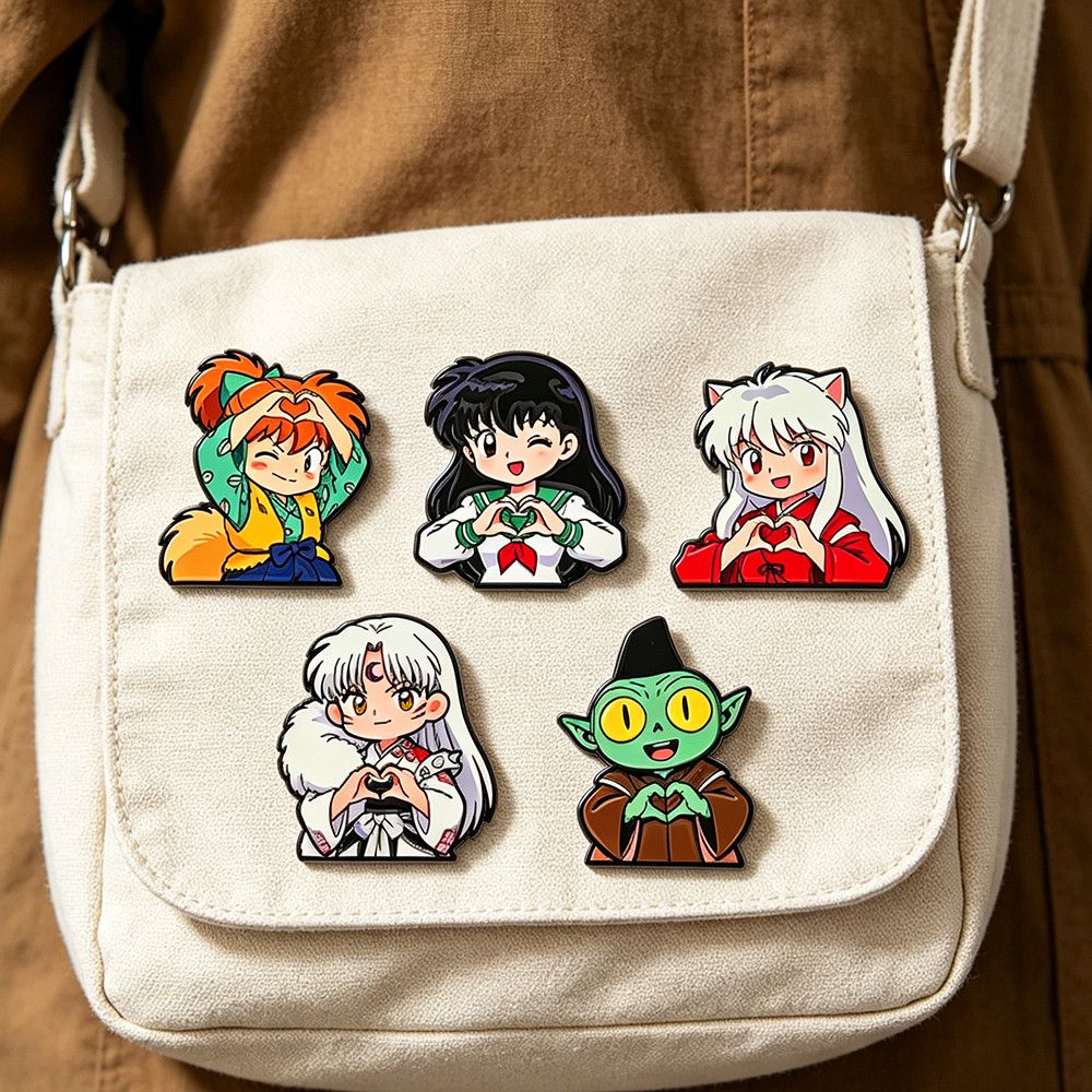 Embroidery Reddit - 1-5 Stück Inuyasha Legierungs-Abzeichen, Cartoon-Anime, niedliches