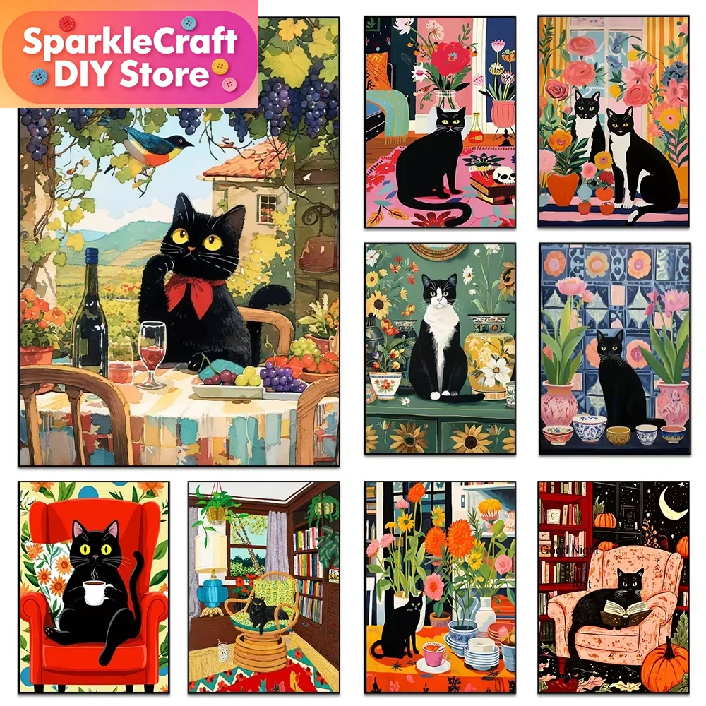 1 Stück rahmenlose Cartoon-Dia – Embroidery Cat Bewertung und Preis