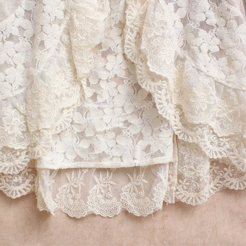 Frühling Mori Mädchen Süße Hem – Embroidery Jersey Bewertung und Preis