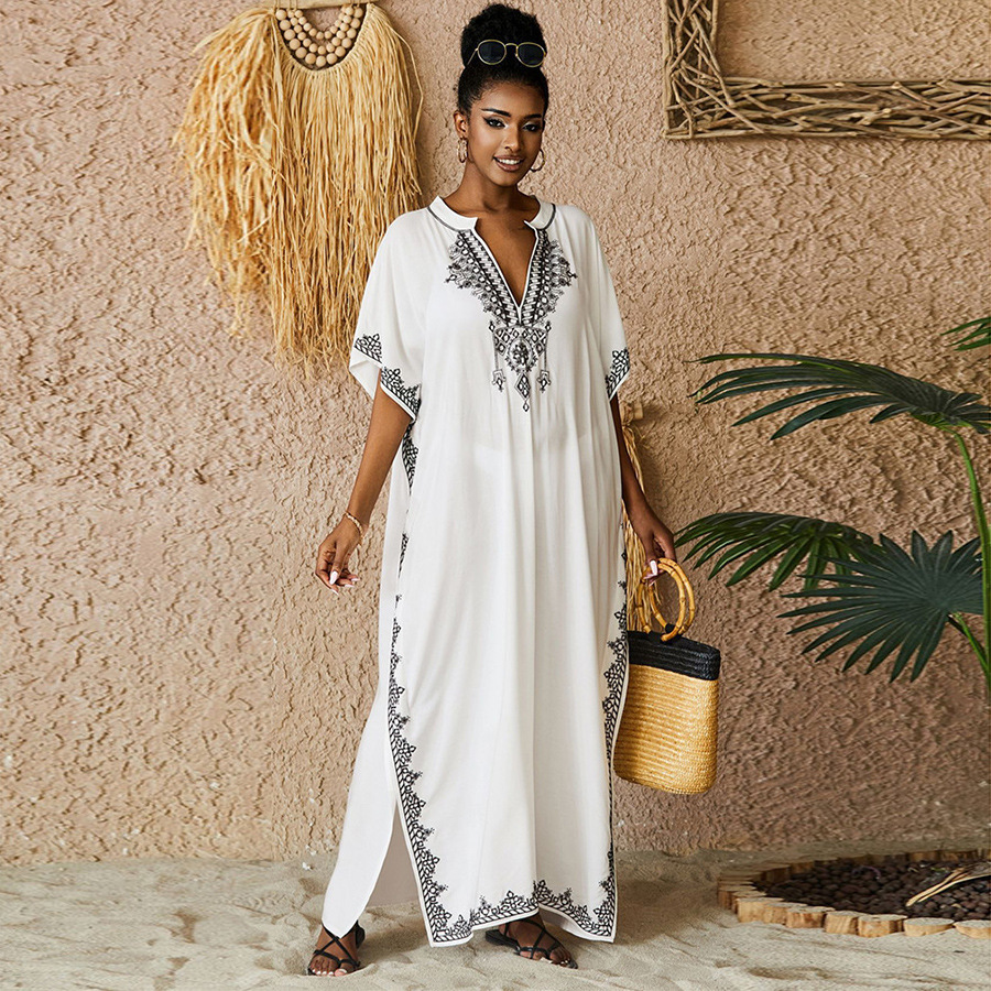 Kaftan-Kleider, Badeanzug für  – Embroidery Kaftan Bewertung und Preis