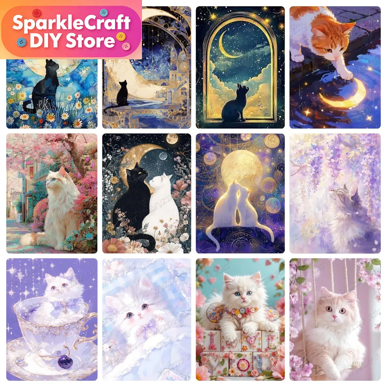 Tier Katze Mond Diamant-Malere – Embroidery Cat Bewertung und Preis