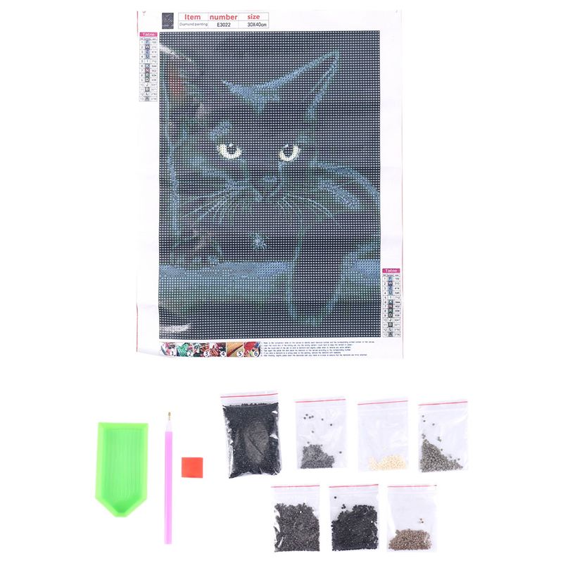 A84X-Tiermotiv Schwarze Katze  – Embroidery Cat Bewertung und Preis