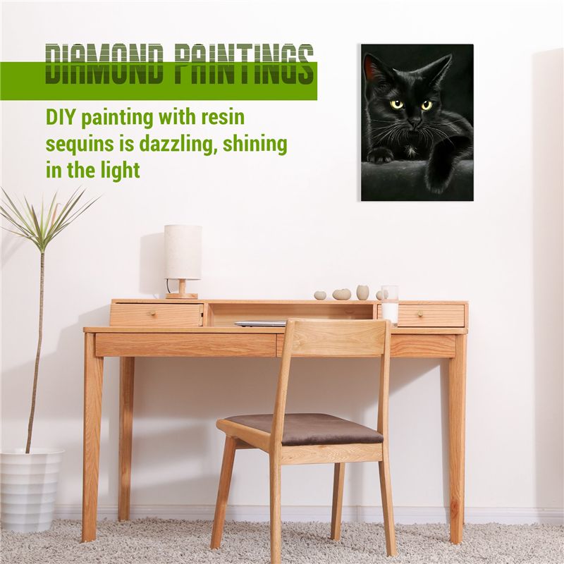 A84X-Tiermotiv Schwarze Katze  – Embroidery Cat Bewertung und Preis