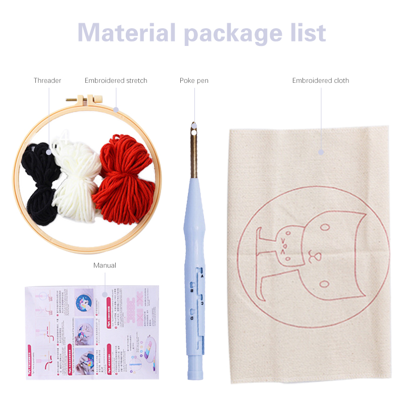 Niedliches Tier-DIY-Stanznadel – Embroidery Hoop Square Bewertung und Preis