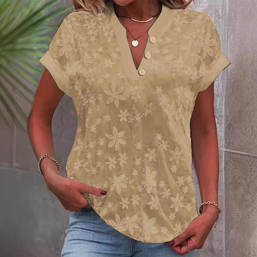 Damen-Bluse mit Blumenstickere – Embroidery Jersey Bewertung und Preis