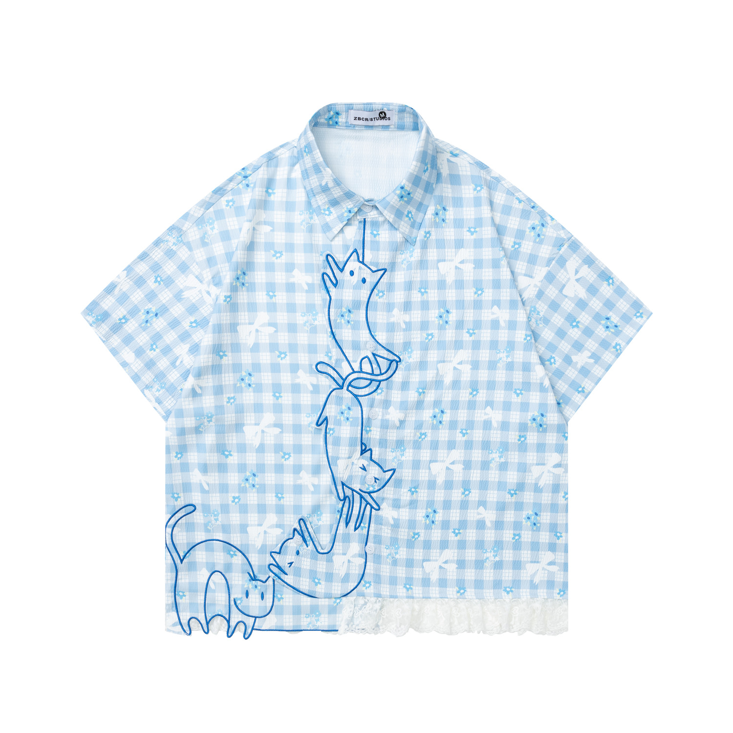 2026 Sommer Lässiges Kariertes – Embroidery Cat Bewertung und Preis