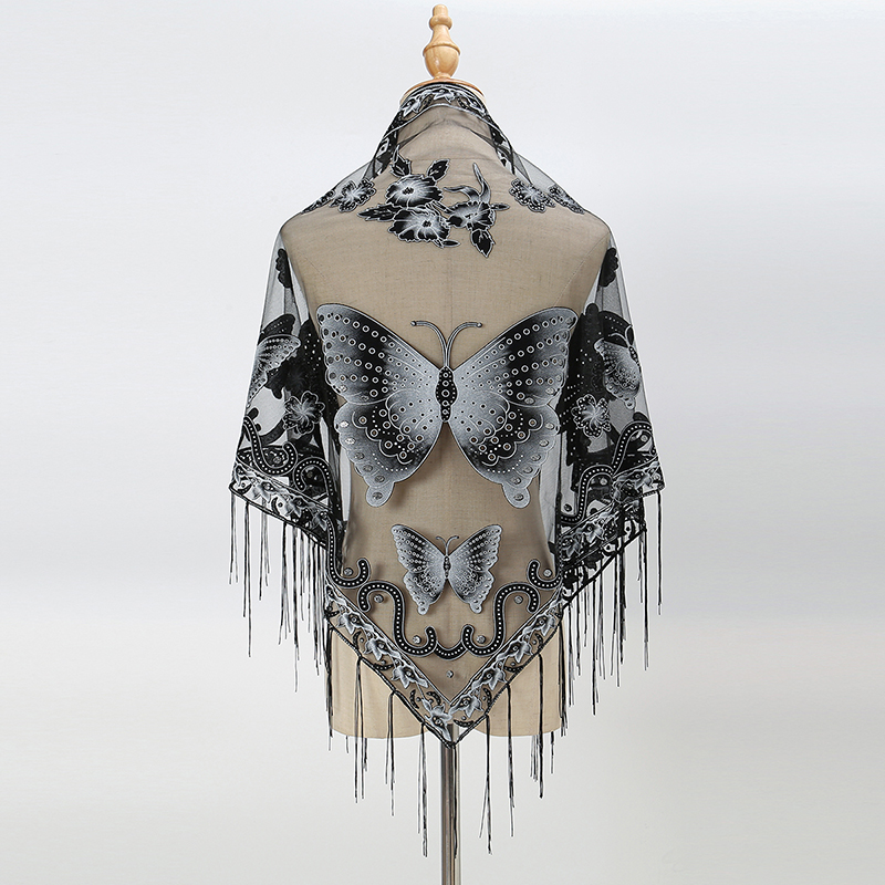 Mode Dreieck Schal Schmetterli – Embroidery Hoop Square Bewertung und Preis