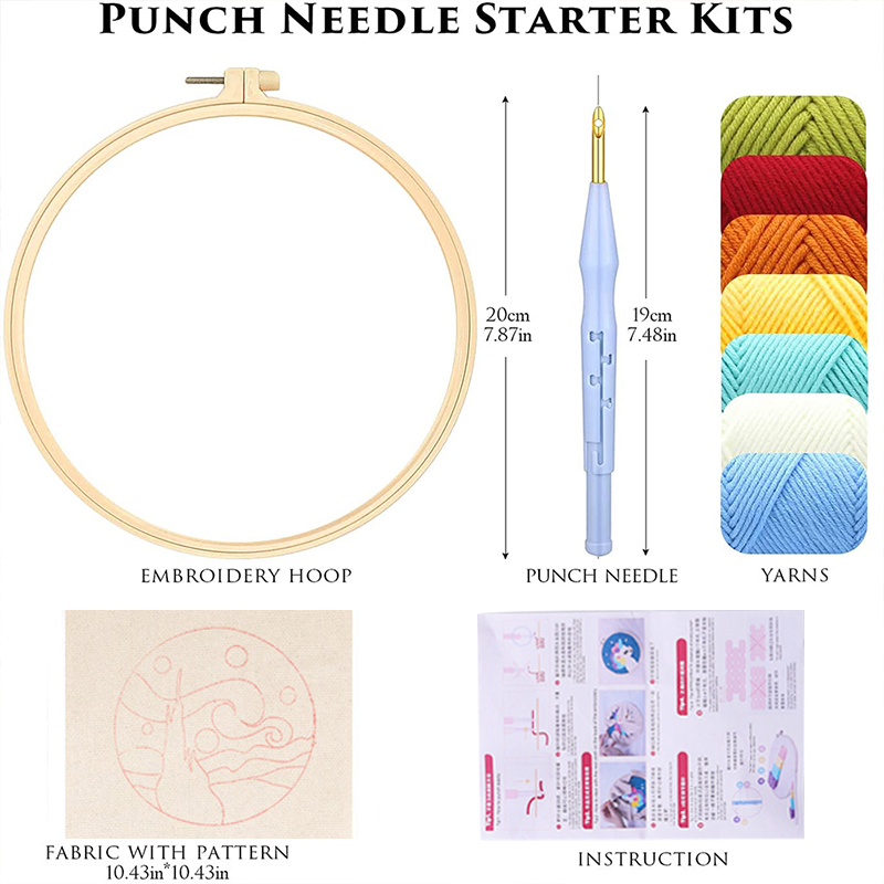 20x20cm Punch Needle Stickerei – Embroidery Hoop Square Bewertung und Preis