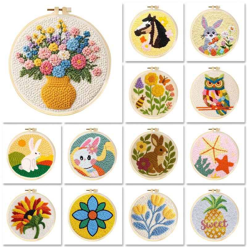 DIY Punch-Needle-Sets mit nied – Embroidery Hoop Square Bewertung und Preis