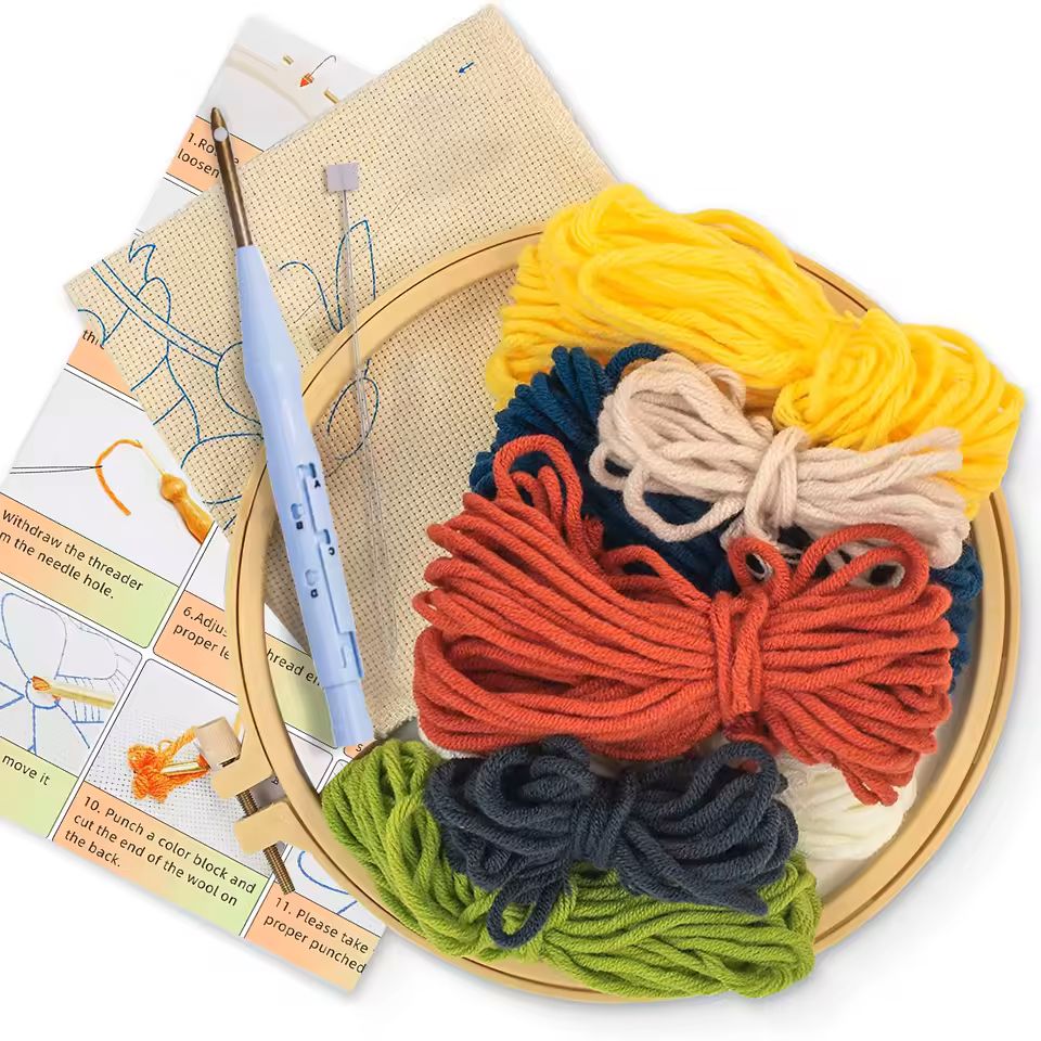 DIY Punch-Needle-Sets mit nied – Embroidery Hoop Square Bewertung und Preis