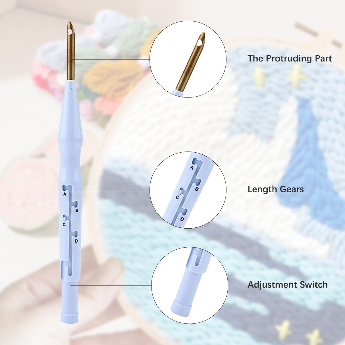 DIY Punch-Needle-Sets mit nied – Embroidery Hoop Square Bewertung und Preis