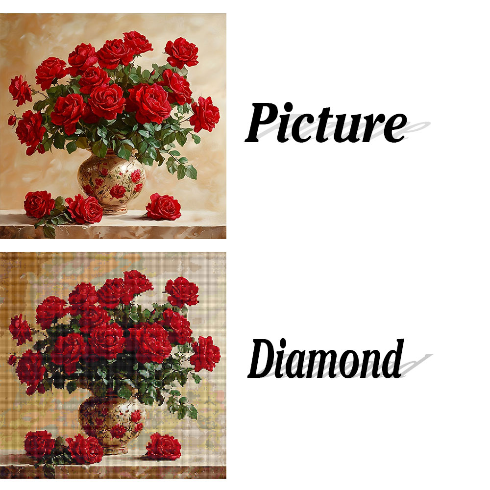 Rose Diamant Malerei voll quad – Embroidery Roses Bewertung und Preis
