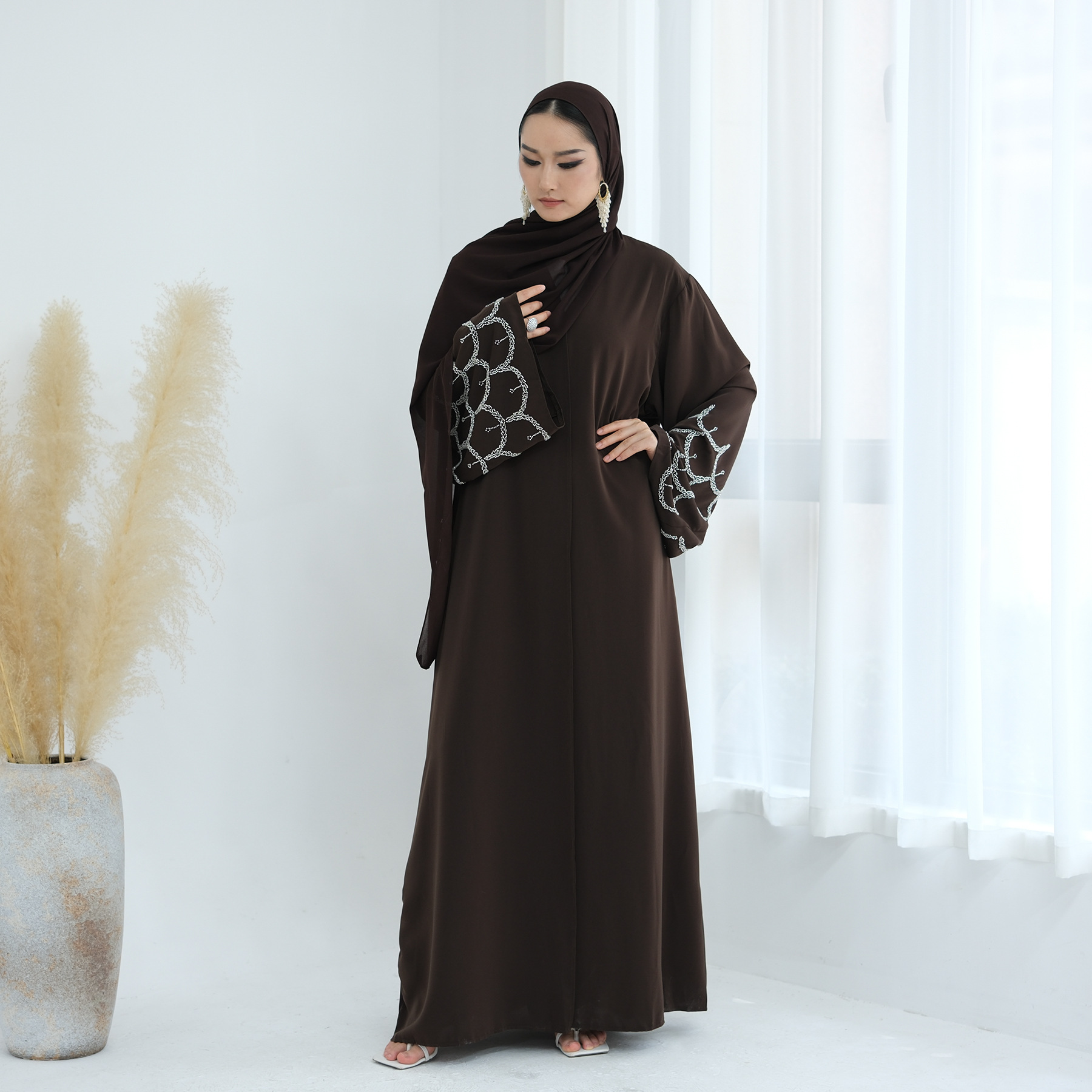 Besticktes Damenkleid Abaya Ca – Embroidery Arabic Bewertung und Preis