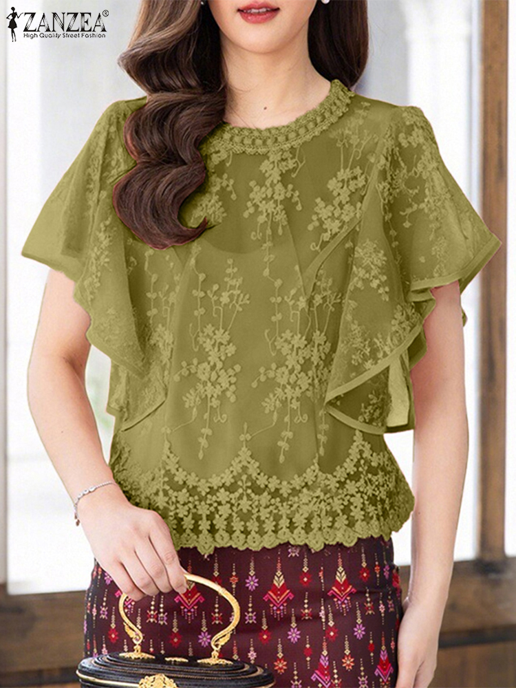 ZANZEA Frauen Stickerei Bluse  – Embroidery Jersey Bewertung und Preis