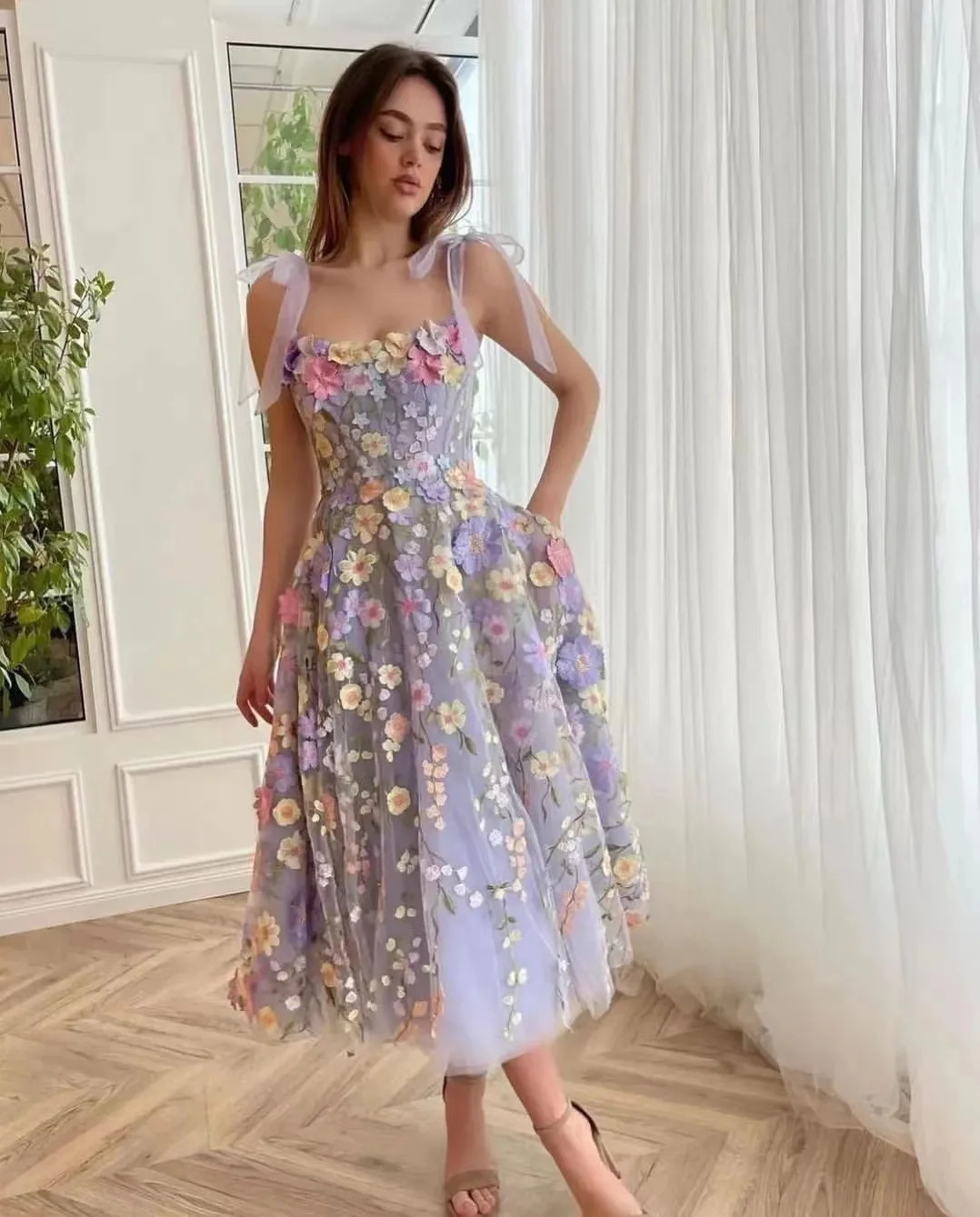 Damenkleid, modisch, 3D-Blumen – Embroidery Zara Bewertung und Preis