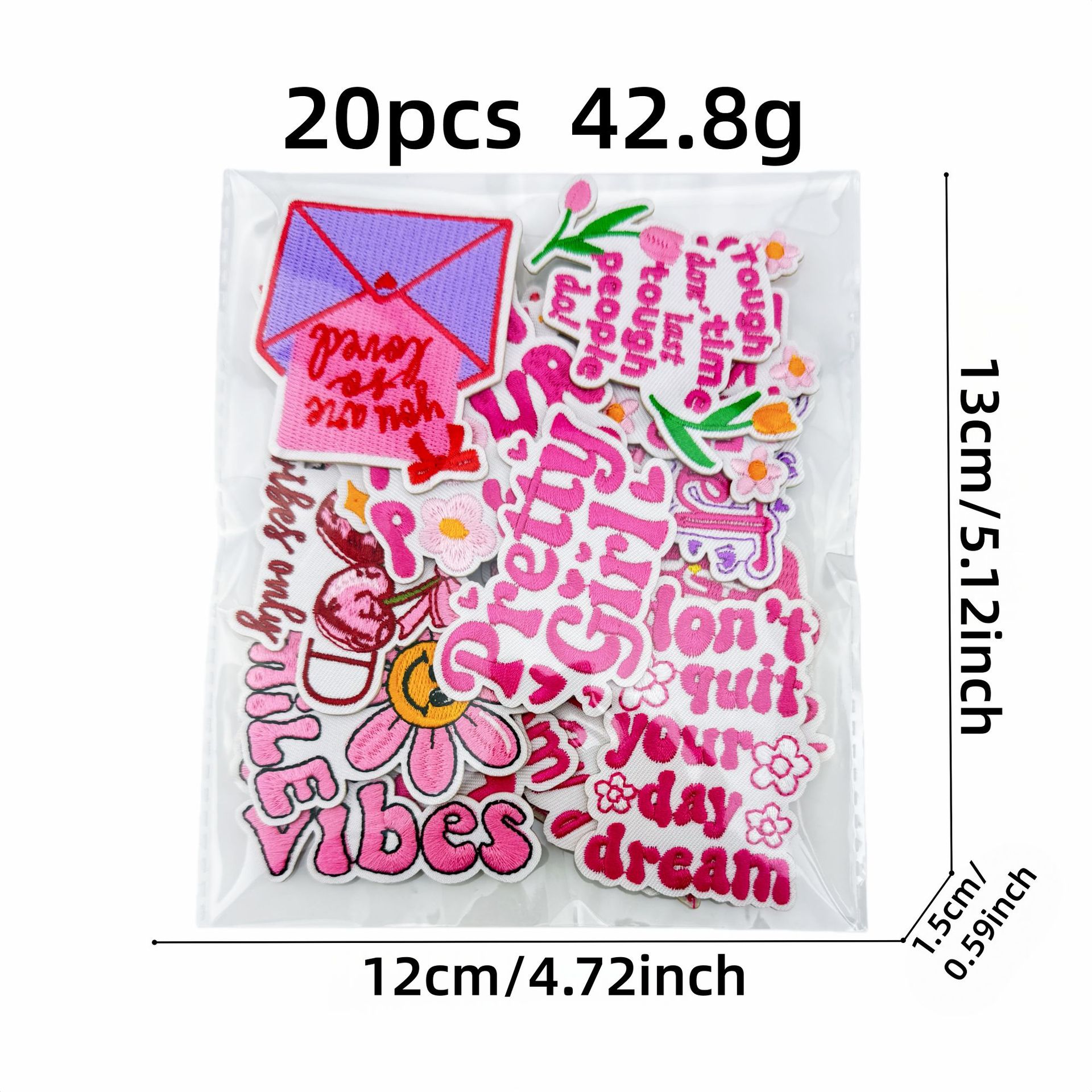 Rosa ästhetische Stickerei-Auf – Embroidery Quote Bewertung und Preis