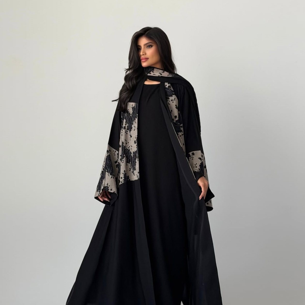 Damen Eid Abaya Hijab 2-teilig – Embroidery Arabic Bewertung und Preis