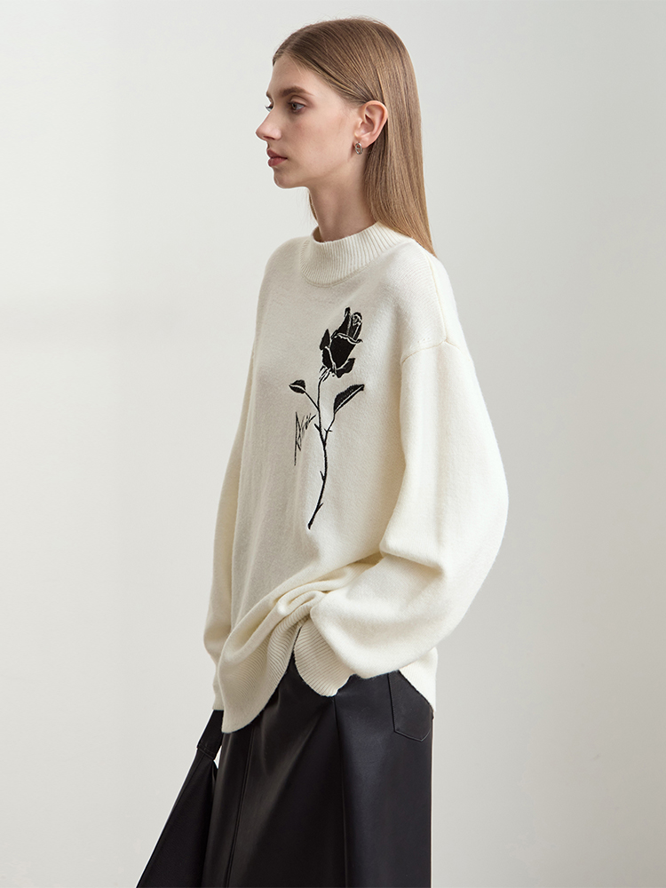 Amii Pullover für Herbst Winte – Embroidery Roses Bewertung und Preis